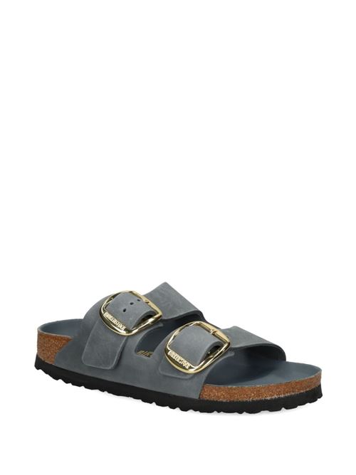 Ciabatte Birkenstock Arizona Big Buckle in pelle oliata color grigio basalto BIRKENSTOCK | ARIZONA BIG1032071